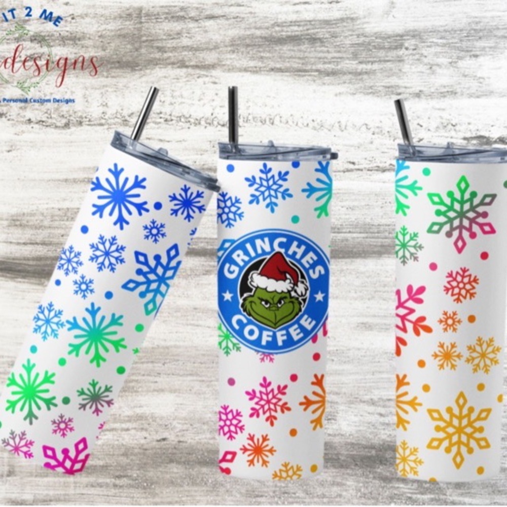 Colorful Grinch Christmas Tumbler-20oz